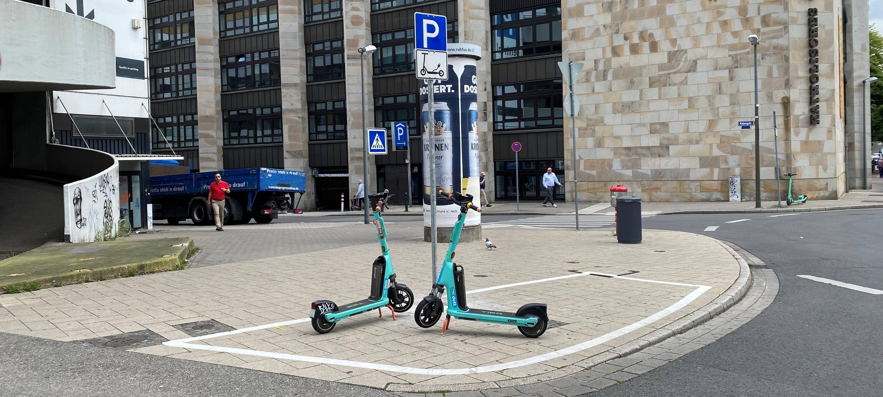 Feste Abstellflächen für E-Scooter in Dortmund