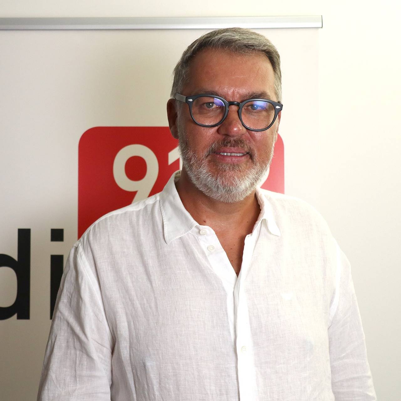 OB Thomas Westphal im Radio 91.2-Studio.