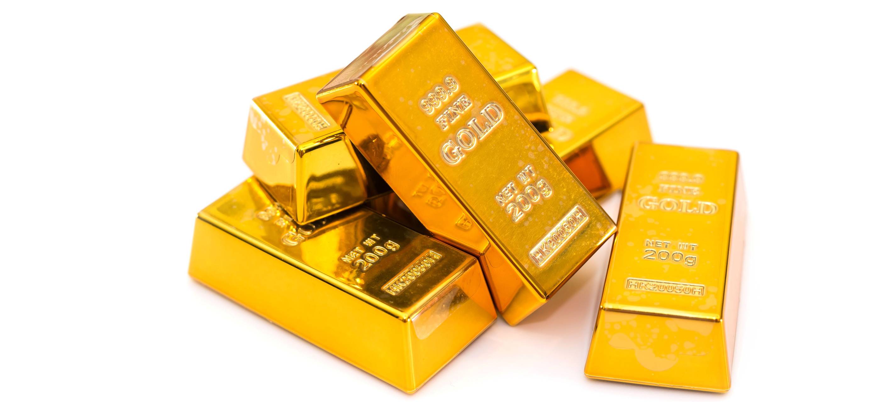 gestapelte Goldbarren