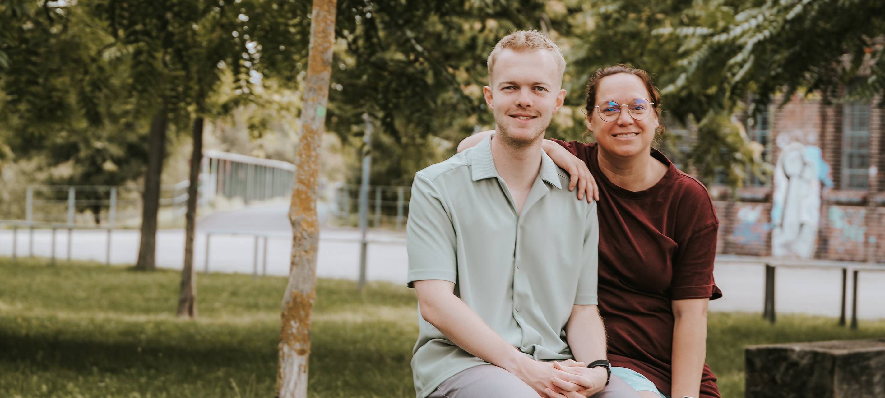 Radio 91.2-Moderatoren Christopher Deppe und Jackie Kindling.