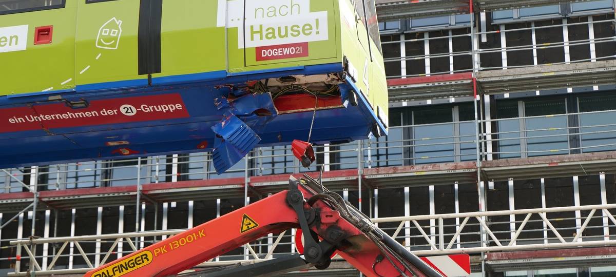 Hochbahn-Unfall in Dortmund