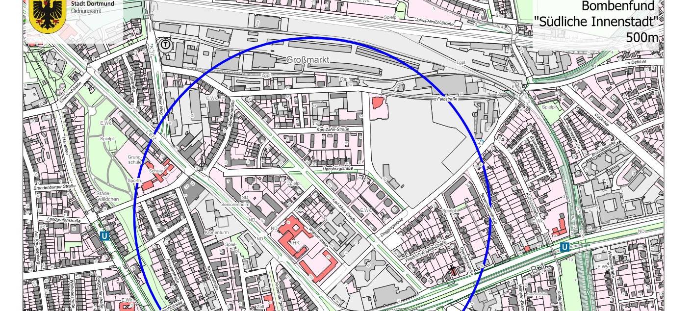 Blindgängerverdacht in Dortmund: 4.500 Anwohner droht Evakuierung
