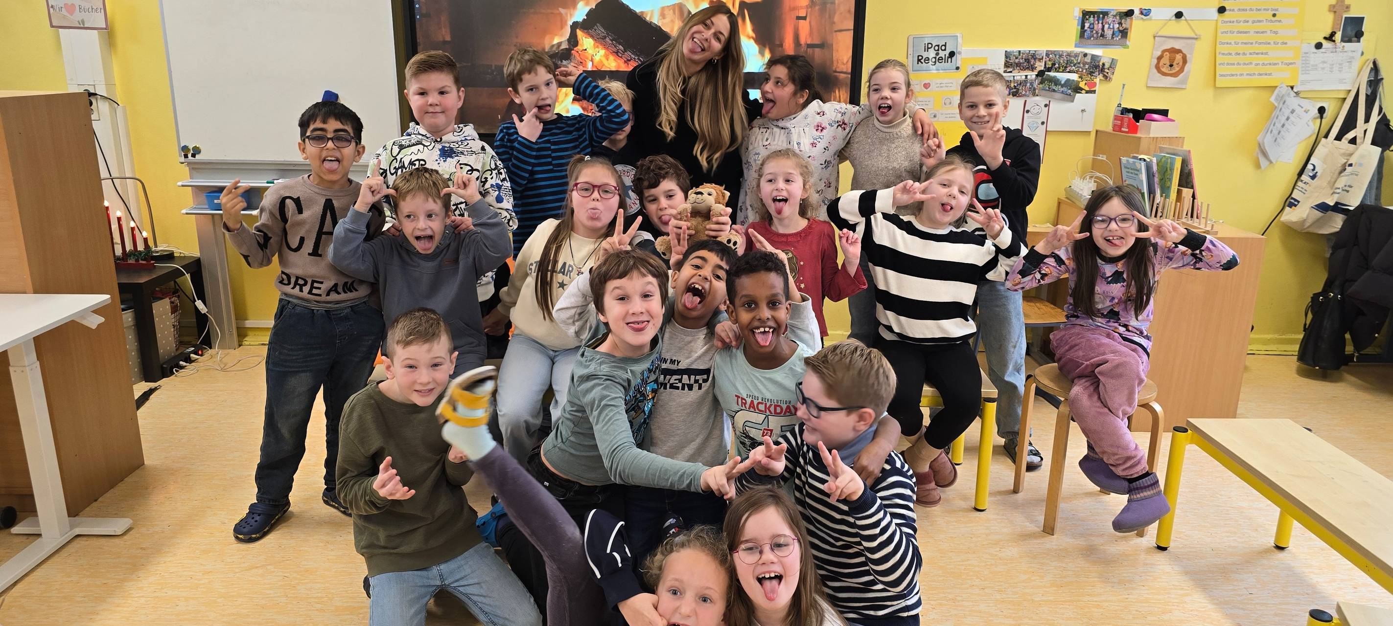 Frau Ferdinand und ihre Drittklässler