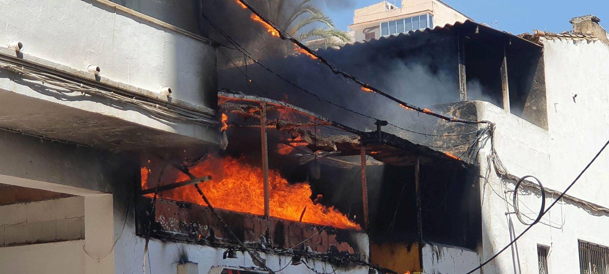 Feuer in einem Restaurant auf Mallorca