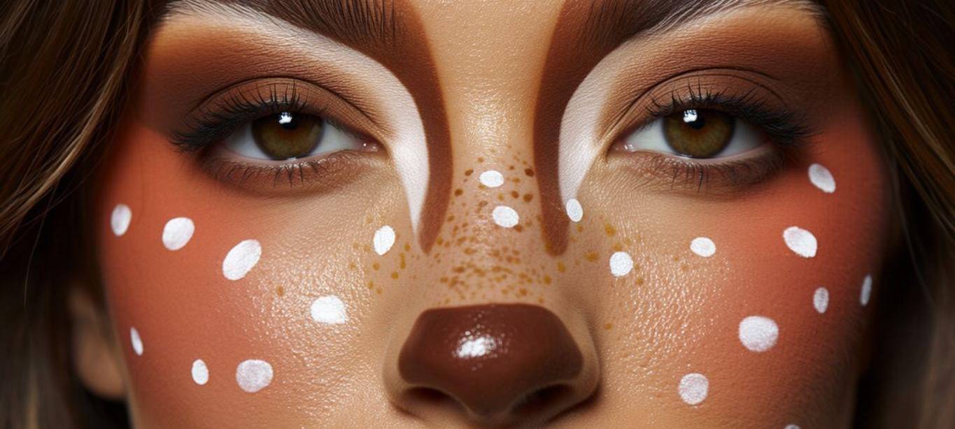 Make-up für Karneval: Reh