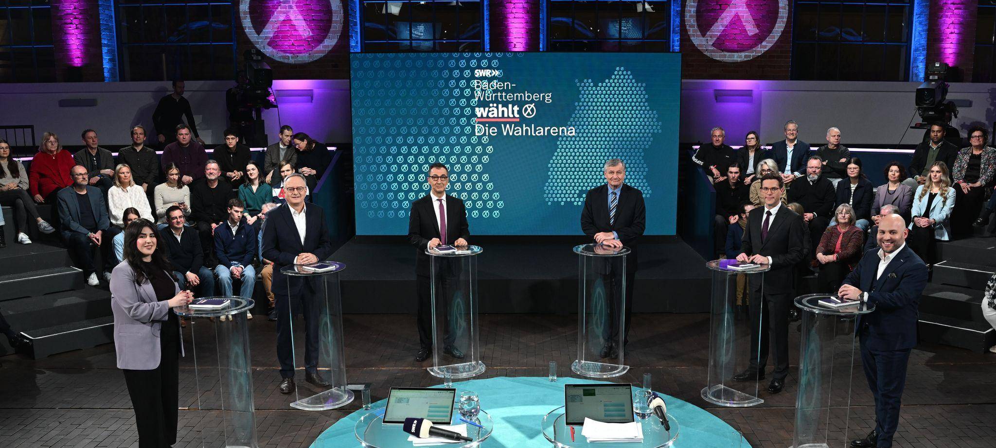 Vor der Landtagswahl: «Die Wahlarena» mit Spitzenkandidaten