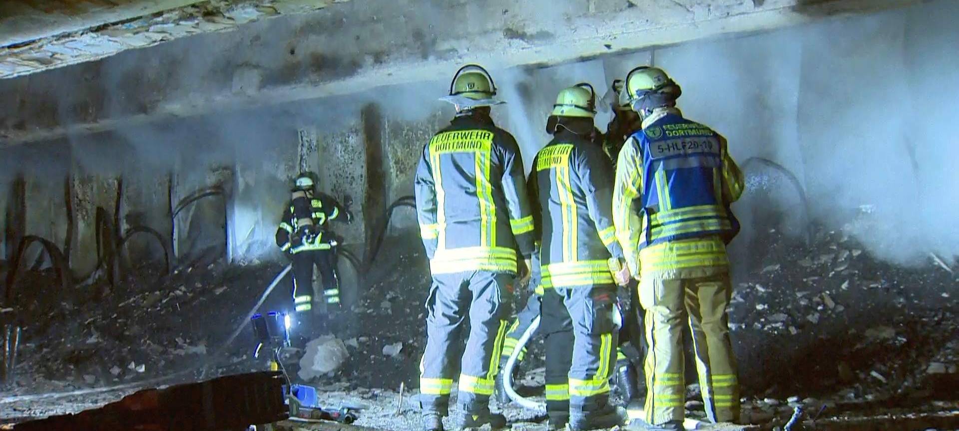 Feuer im Naturschutzgebiet Buschei in Dortmund