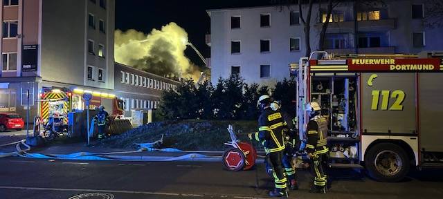 Feuerwehr Dortmund: Großbrand in der Innenstadt