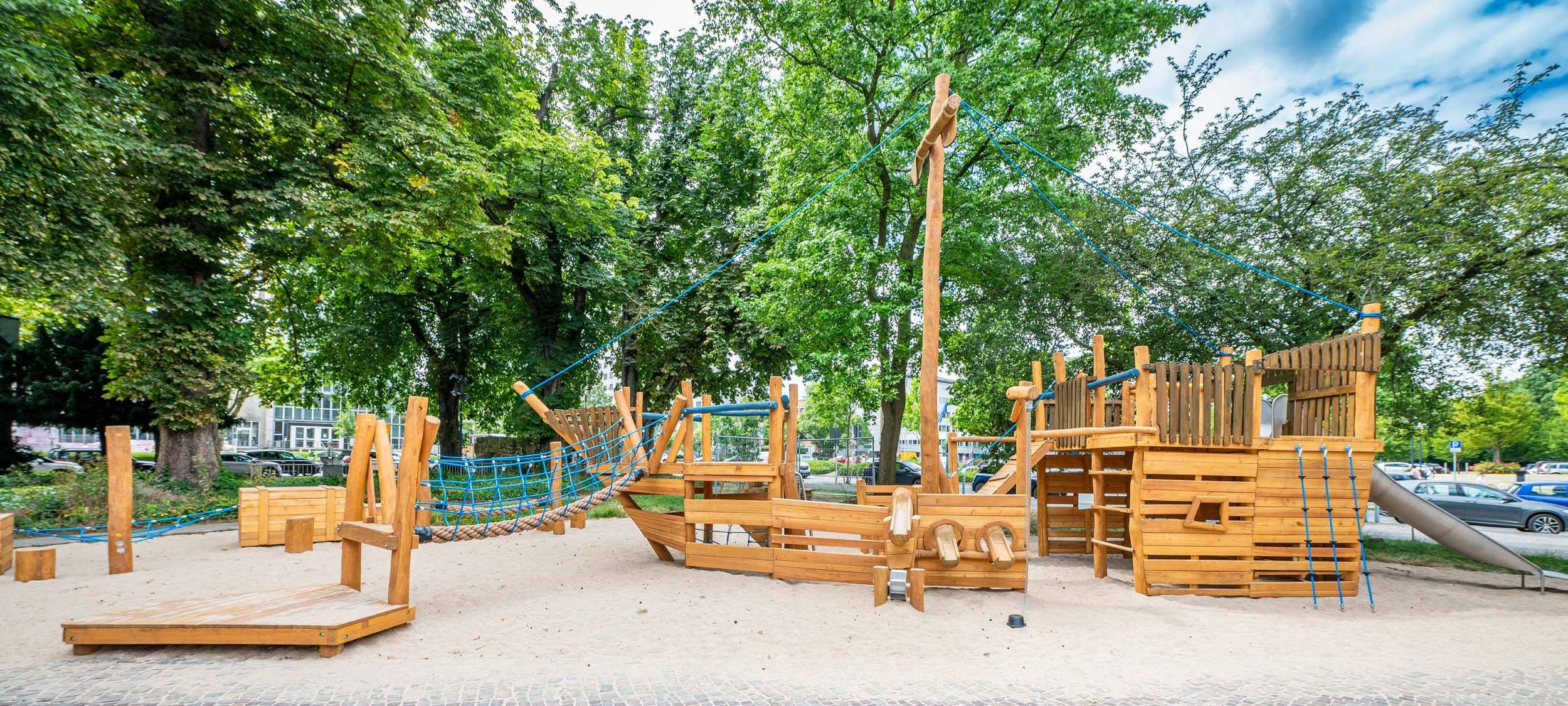 Der neue Spielplatz am Günter-Samtlebe-Platz in der Dortmunder Innenstadt.