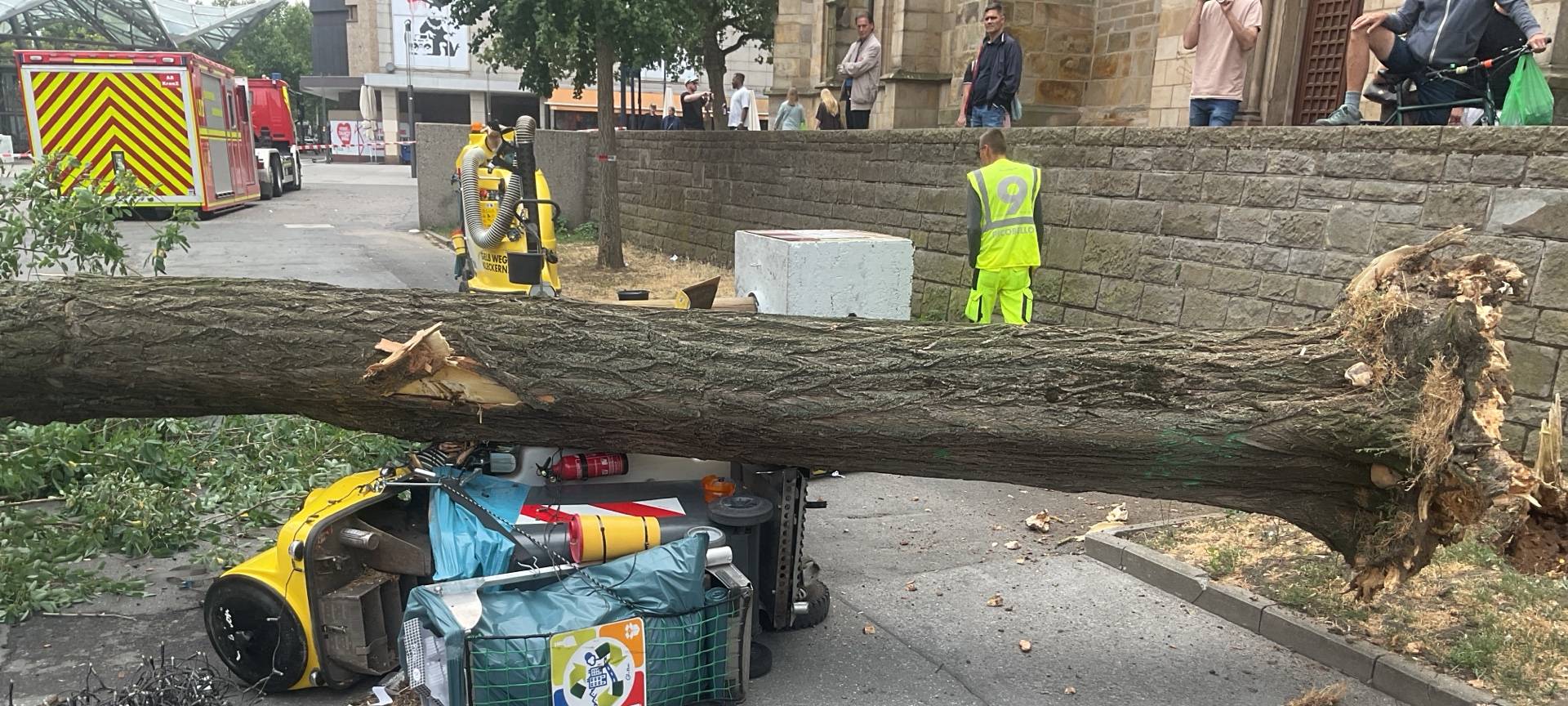 Baum Reinoldikirche umgestürtzt Feuerwehr