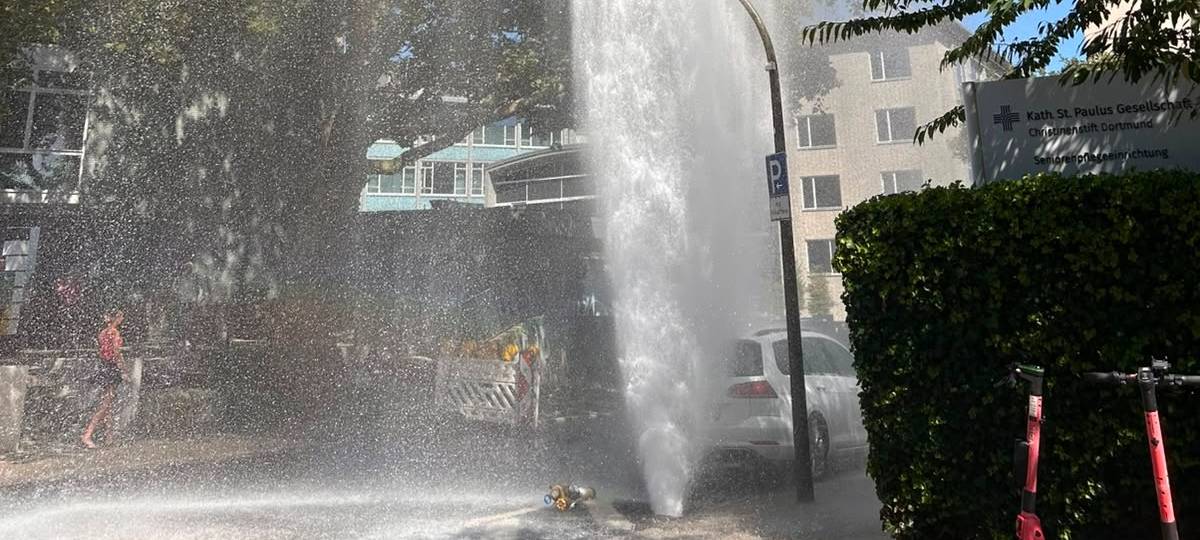 Hydrant kaputt DEW Innenstadt Dortmund