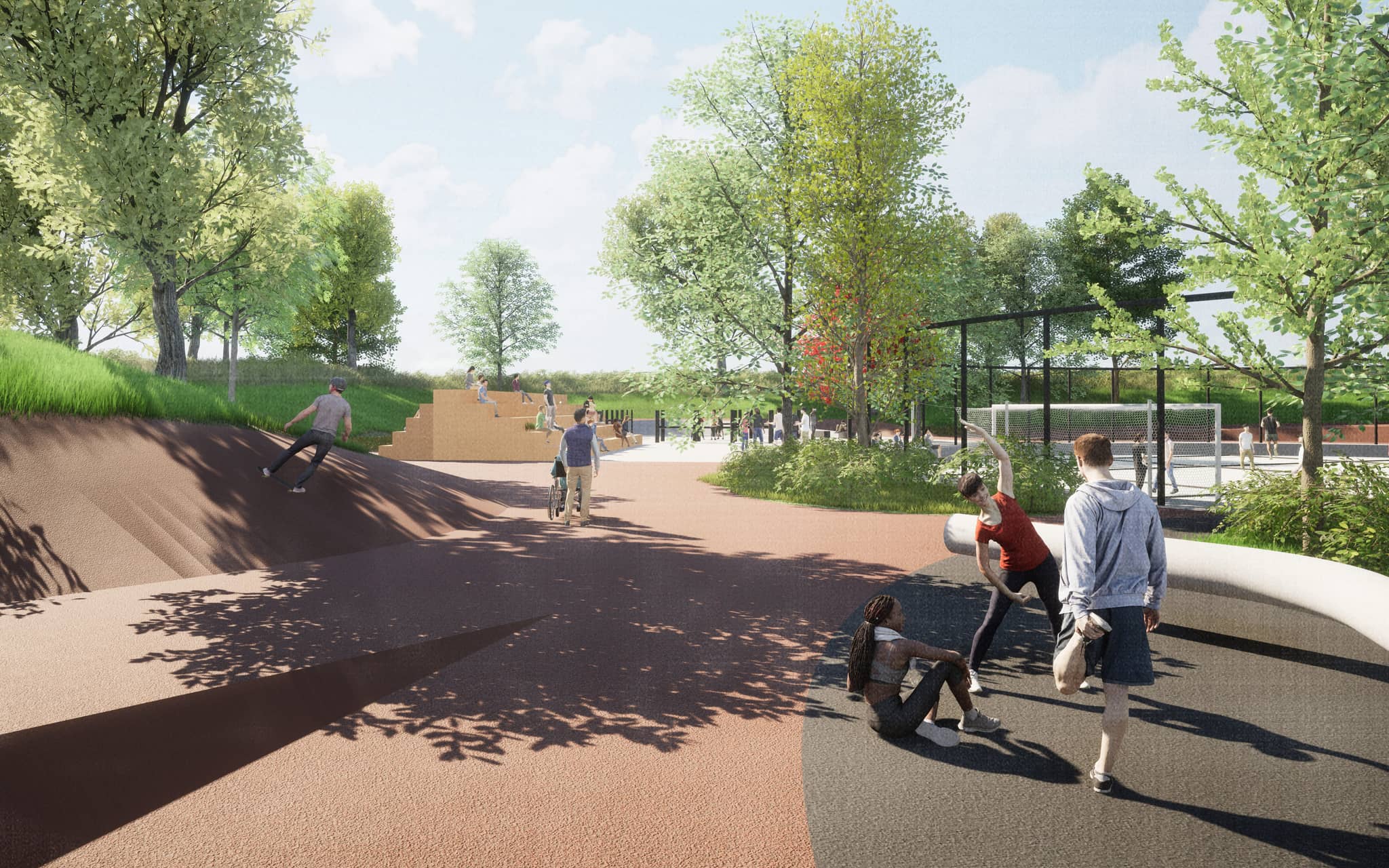 Der geplante Park "Grüner Ring" soll um das Gelände der Westfalenhütte herumführen.