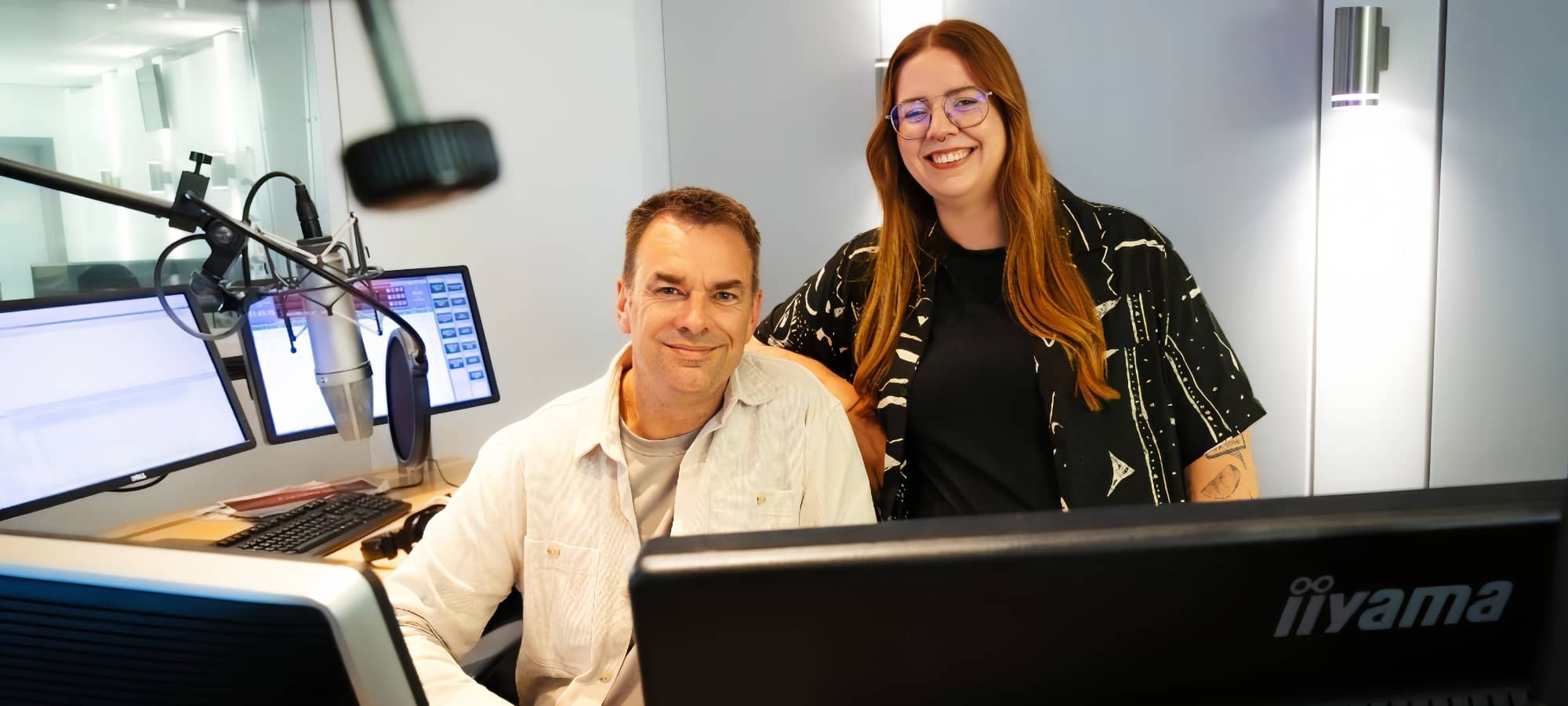 Guten Morgen Dortmund Team im Studio: Tim Schmutzler und Natalie Sager.