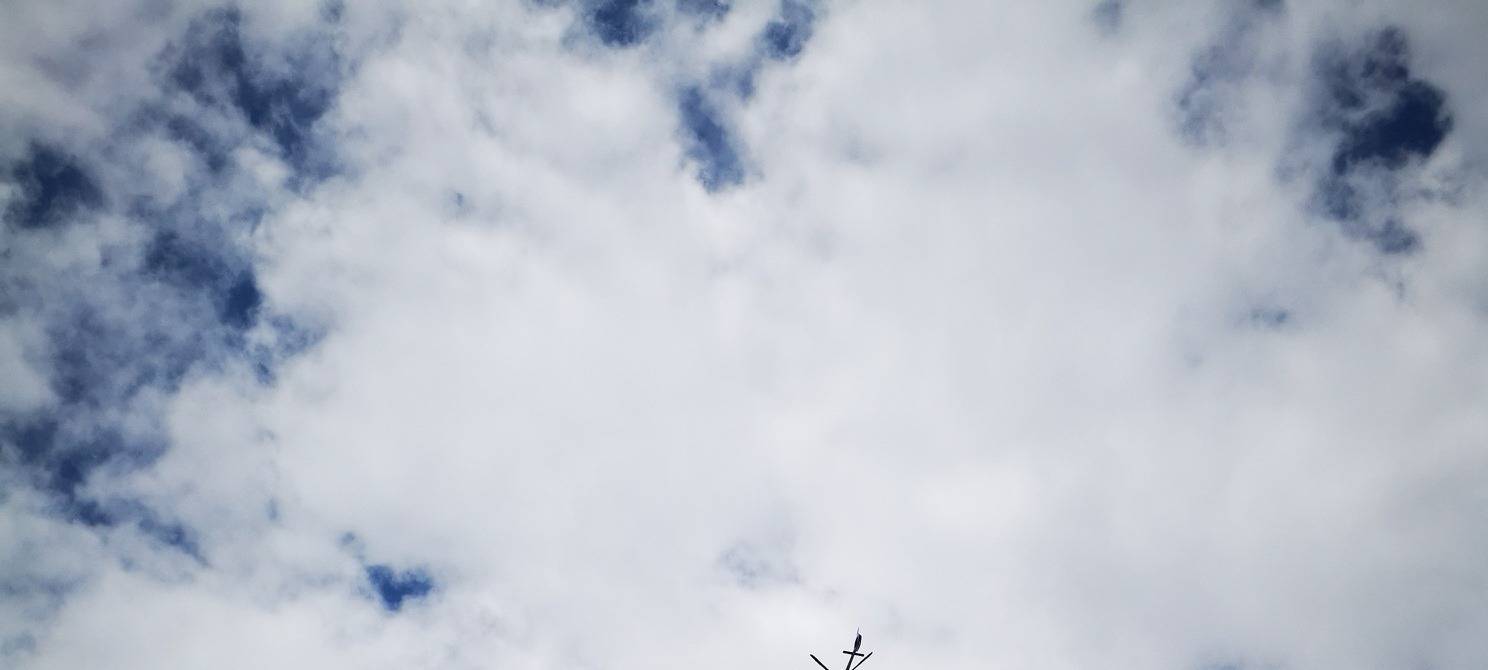 Hubschrauber über Dortmund bei der Suche nach einem Tatverdächtigen am 3.7. 2019