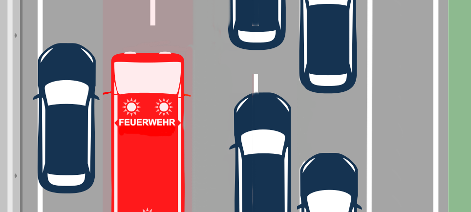 Auto brennt bei Dortmund - keine Rettungsgasse