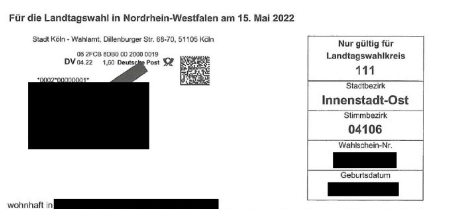 Landtagswahl: Druckfehler bei Wahlscheinen