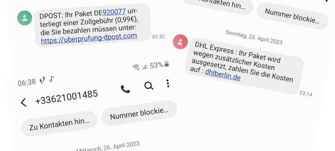 SMS vom Zoll Dortmund? Gleich löschen!