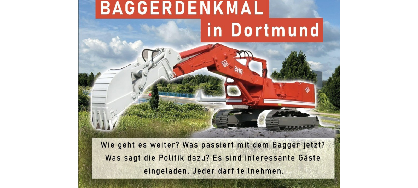 Dortmunder möchte Bagger-Denkmal auf A40 errichten