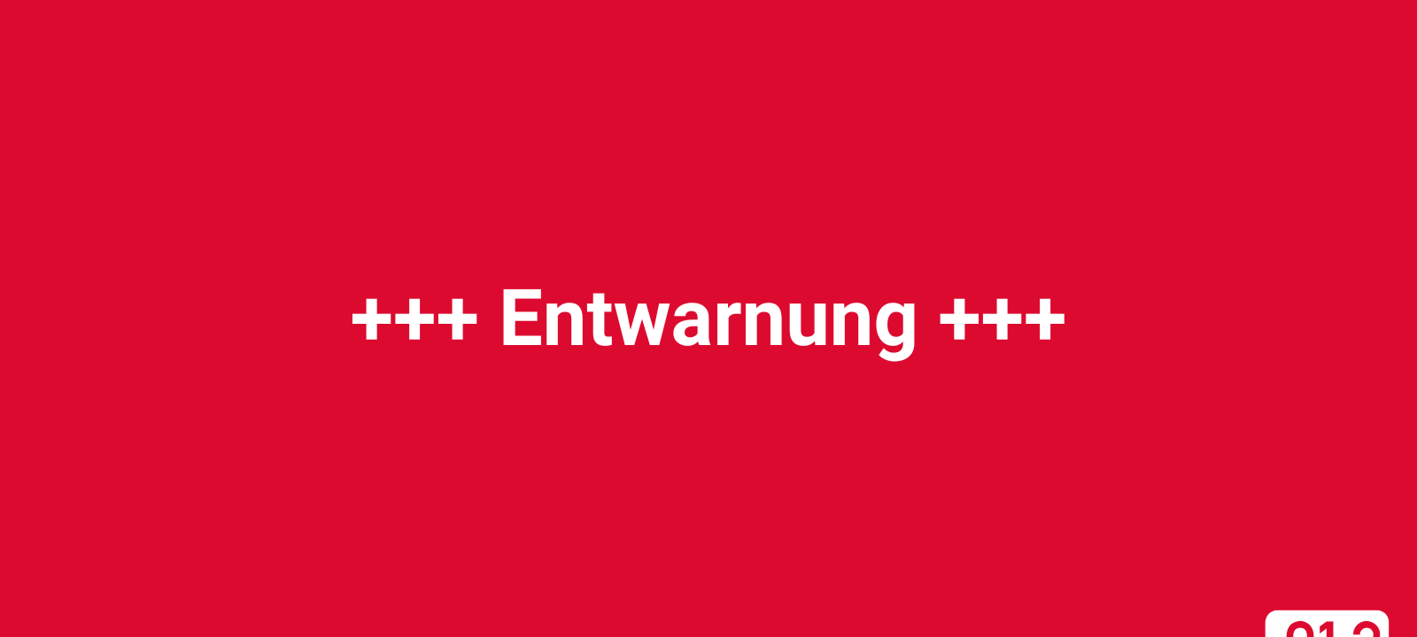 Entwarnung der Feuerwehr