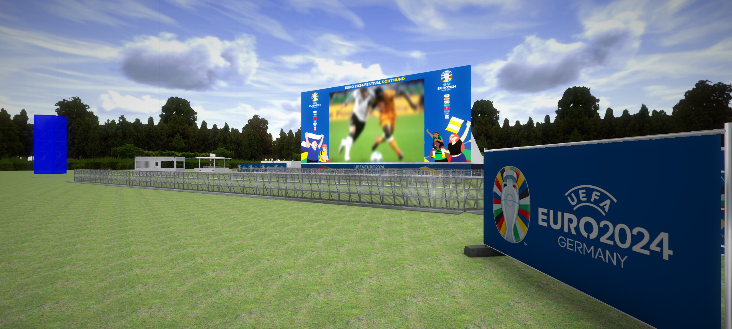 EM in Dortmund: Friedensplatz verwandelt sich in Open-Air-Sportsbar