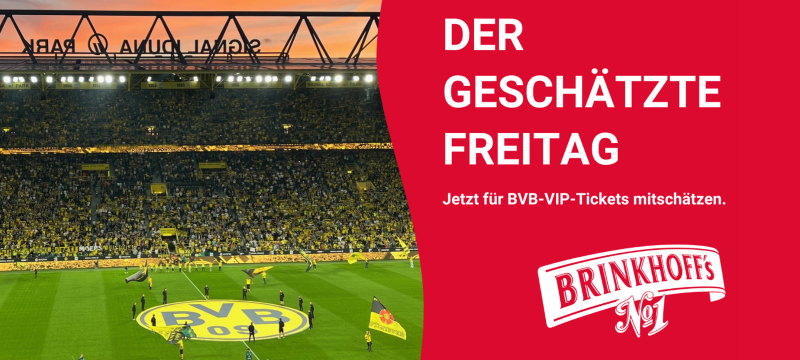 Geschätzter Freitag Westfalenstadion Sonnenuntergang Close-Up