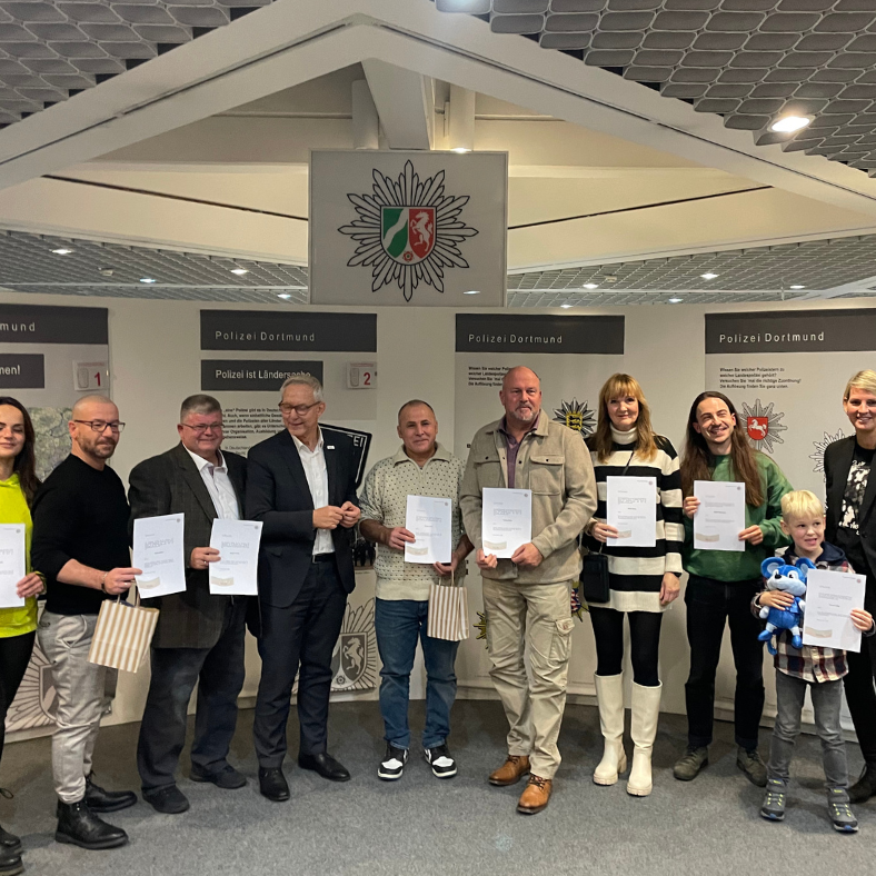 Zivilcourage Preisverleihung Polizei Dortmund Preisträger