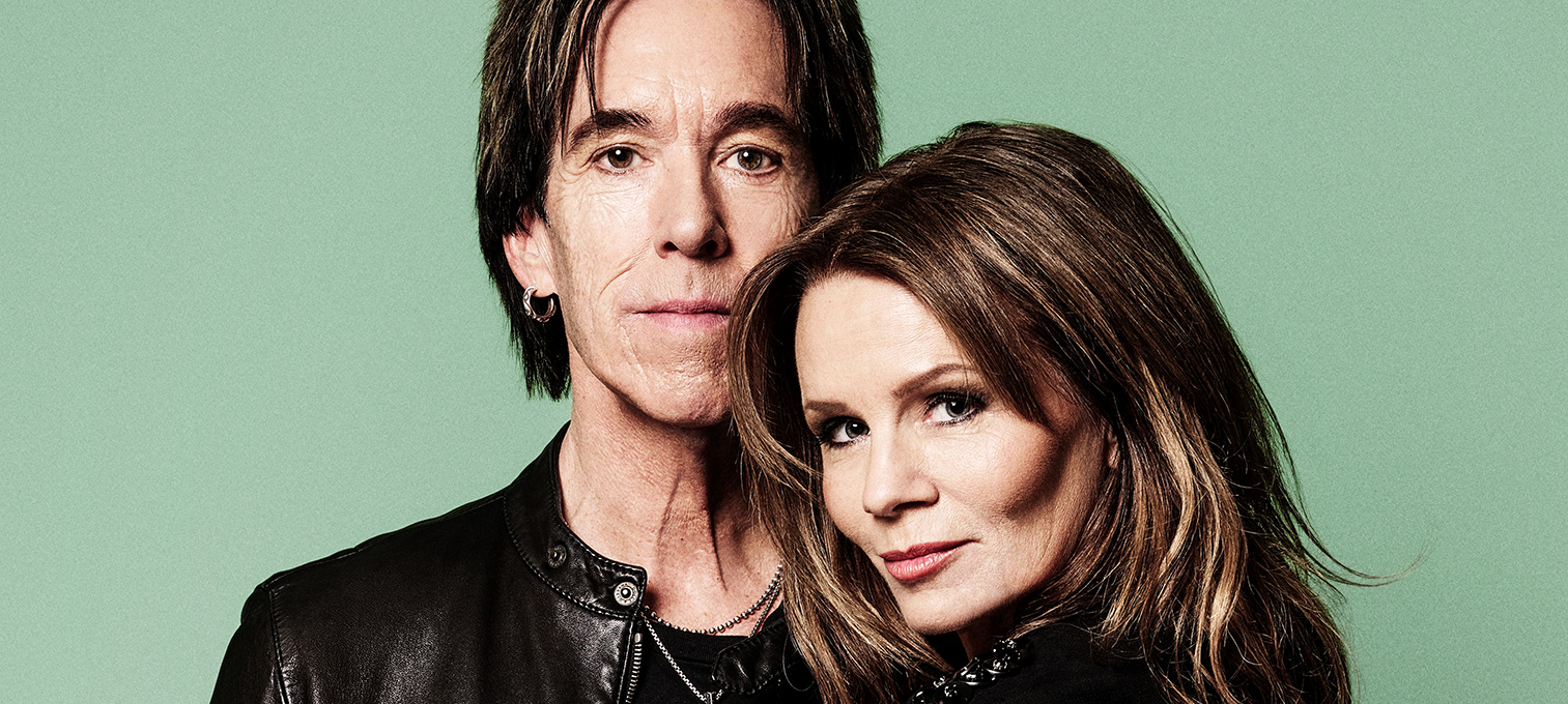 Per Gessle und Sängerin Lena Philipsson von der Band Roxette auf einem Foto von 2025