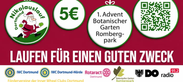 Der Nikolauslauf wird organisiert und unterstützt von den Inner Wheel Clubs Dortmund, Rotaract Dortmund, Botanischer Garten Rombergpark, Stadt Dortmund und Radio 91.2.