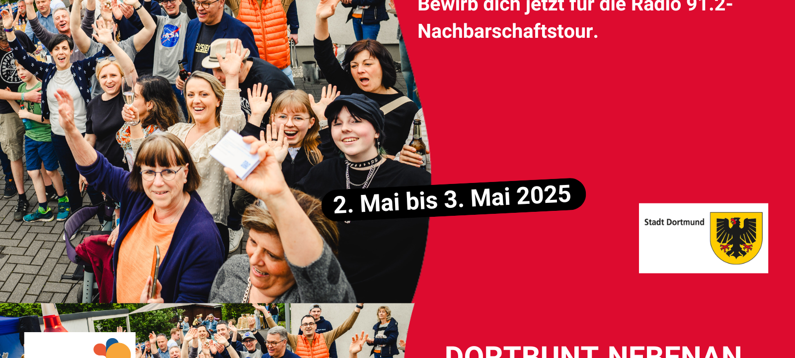Jetzt bewerben für die Radio 91.2-Nachbarschaftstour 2025.