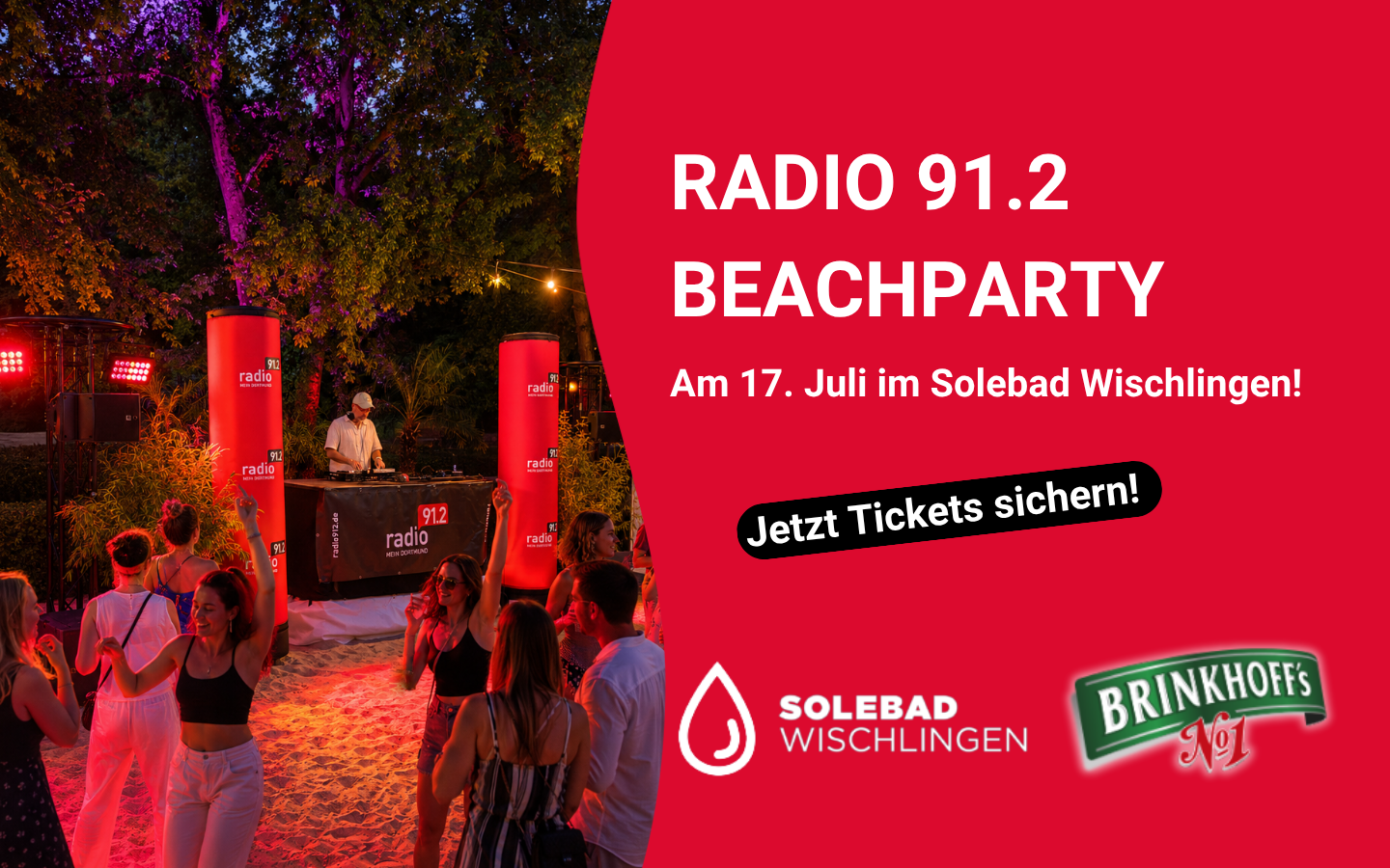 Am 17. Juli ab 17 Uhr lädt Radio 91.2 zur Beachparty im Solebad Wischlingen ein.