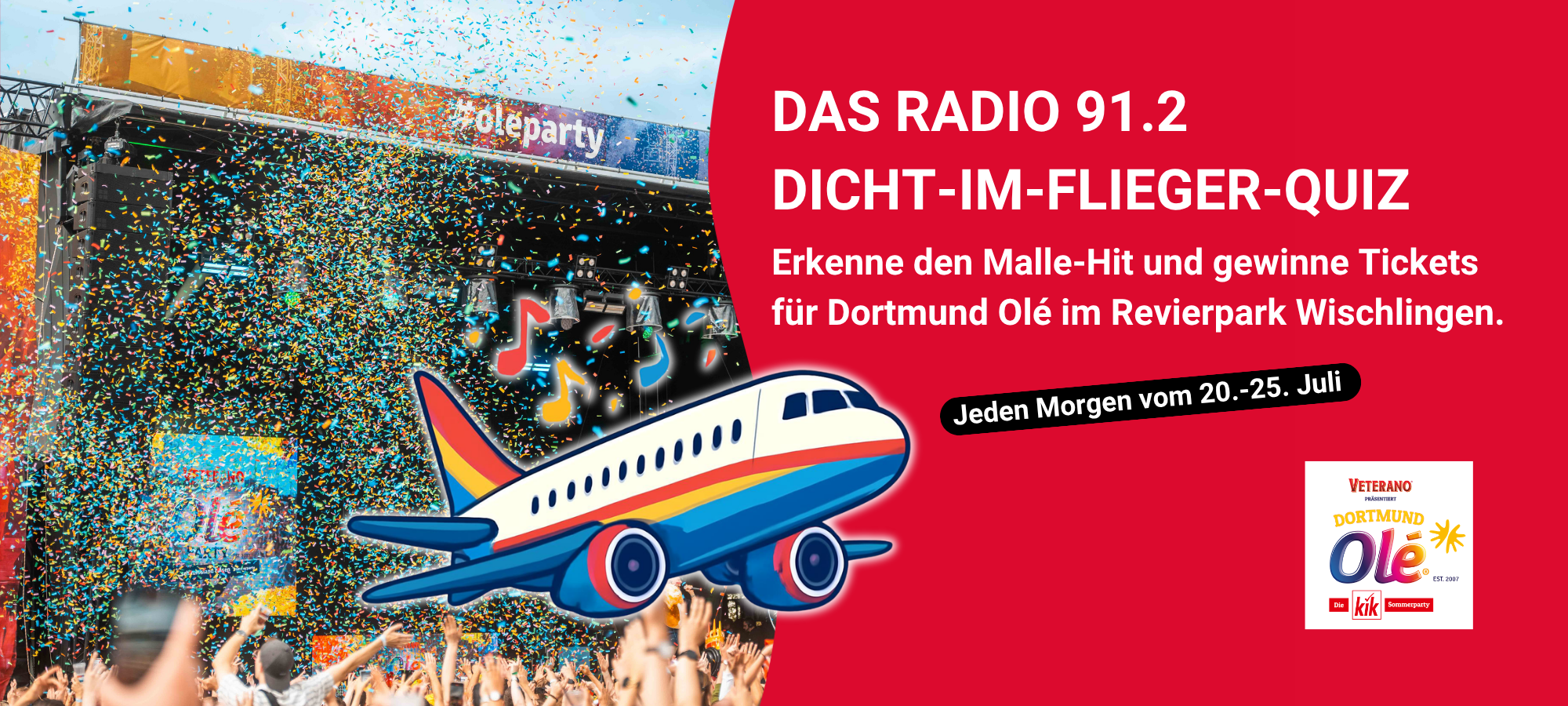 Macht mit beim Dicht-im-Flieger-Quiz und gewinnt Tickets für Dortmund Olé.