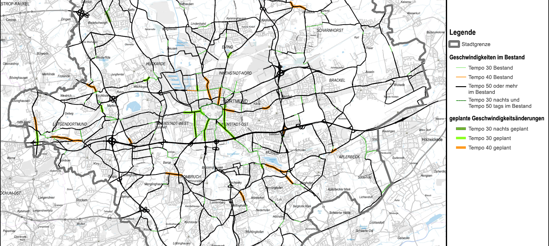 Tempo-Drosselung in Dortmund: Neue Geschwindigkeitsbegrenzungen