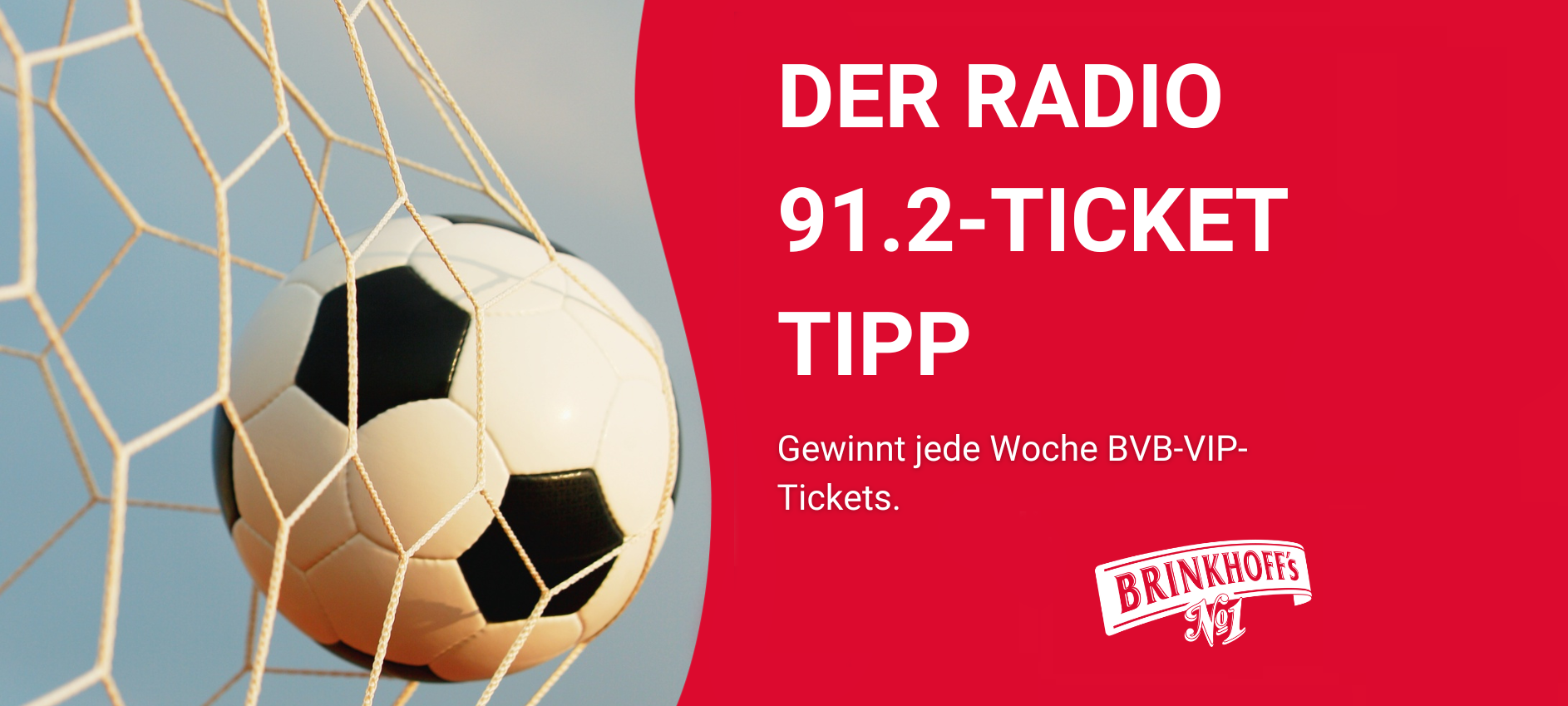 Ein Fußball fliegt ins Tornetz