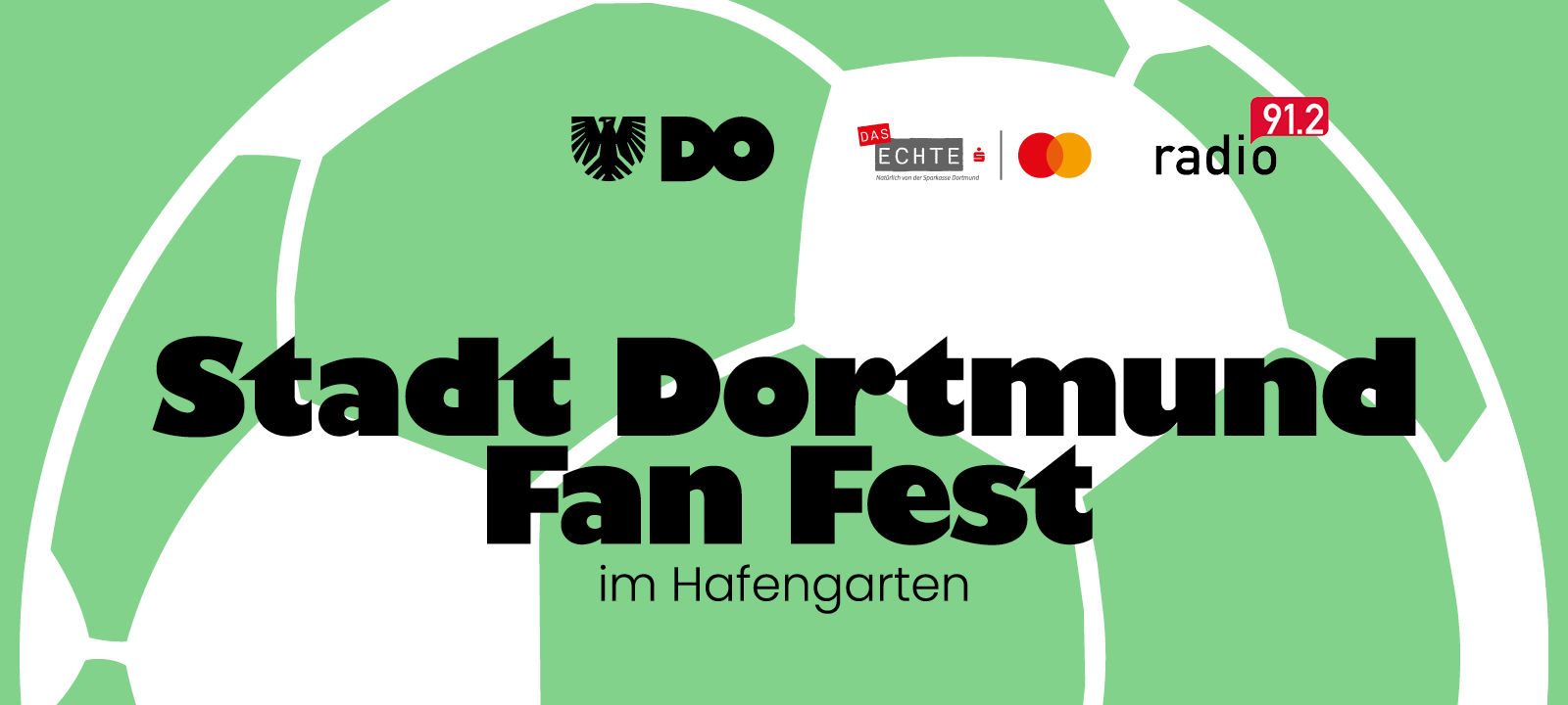 Public Viewing zur Fußball-WM im Hafen, präsentiert von der Stadt Dortmund, "Das Echte" der Sparkasse Dortmund und Radio 91.2